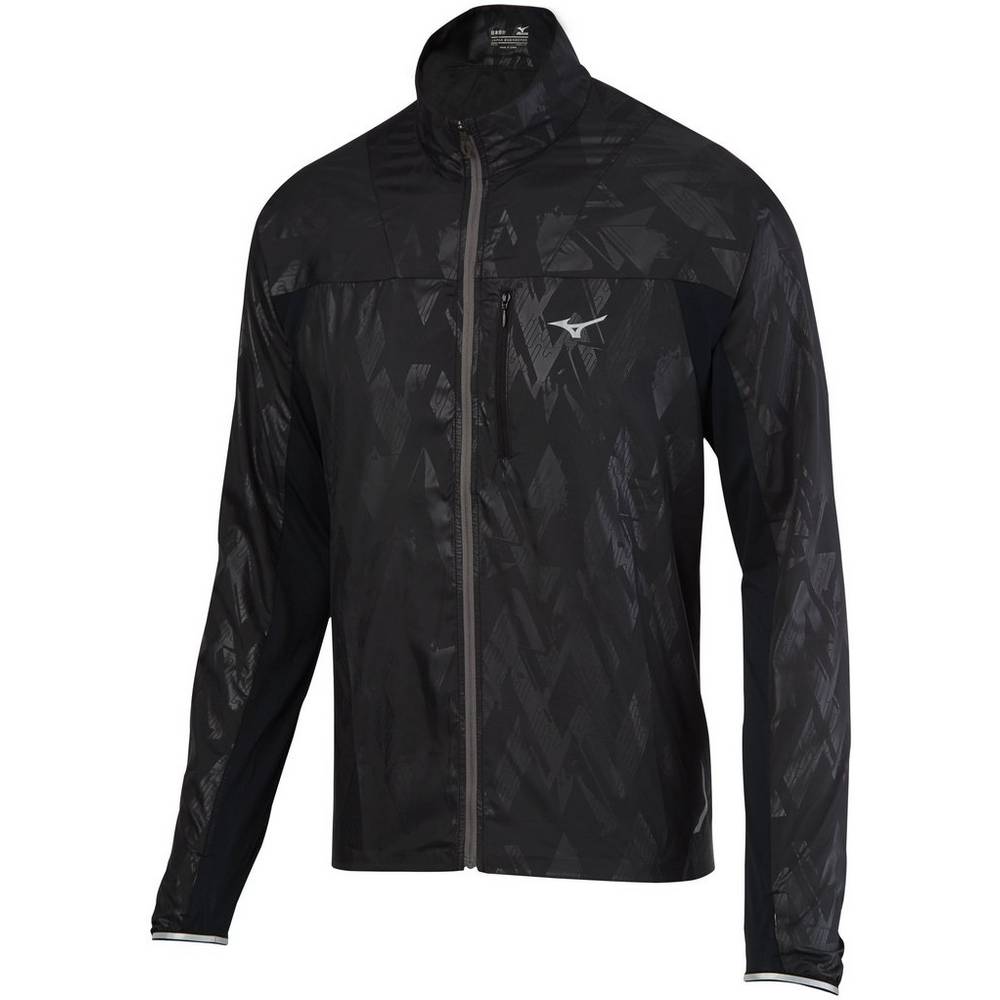 Mizuno Men's Aero Running Jacket Black (421686-NYE)